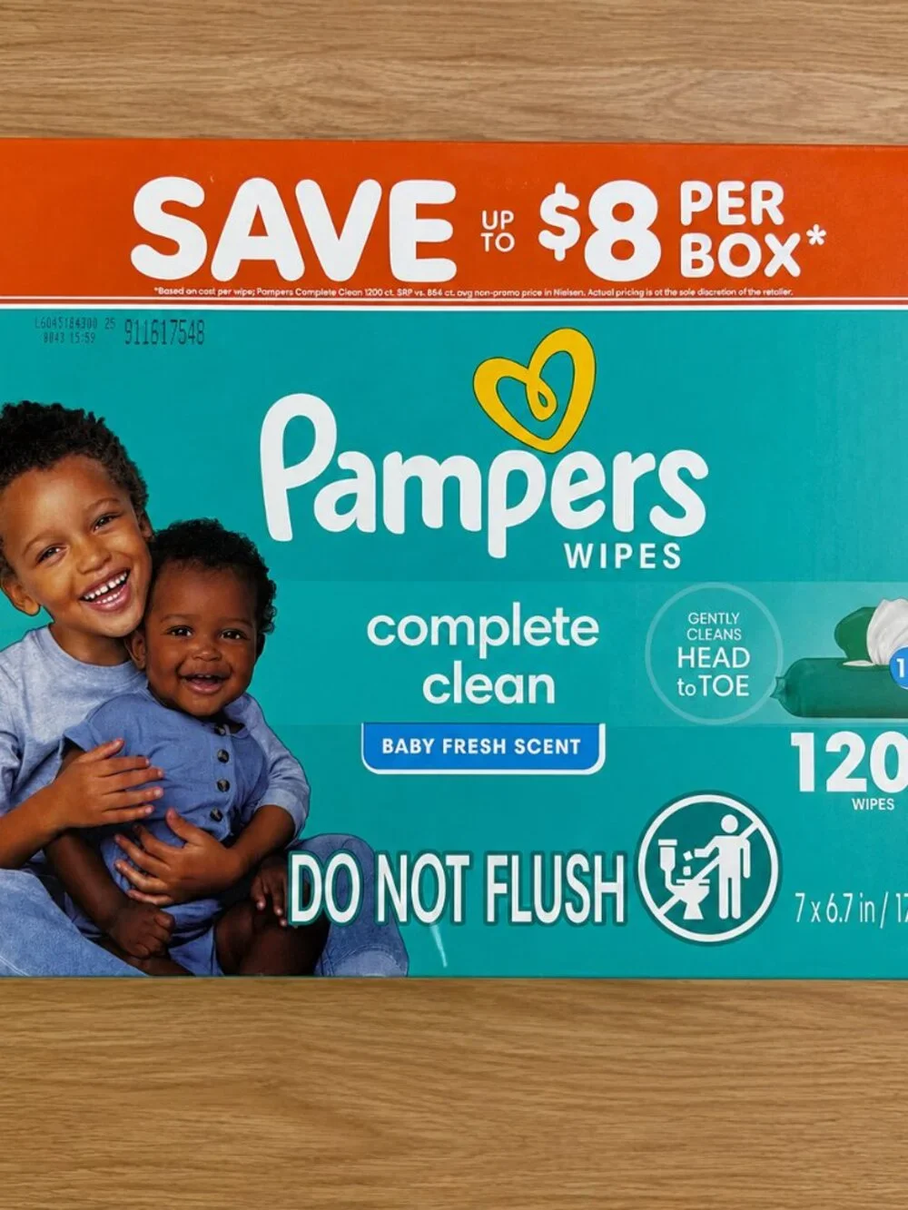 Pampers Complete Clean Baby Wipes 1200 Count Fresh Scent New Bulk Box
